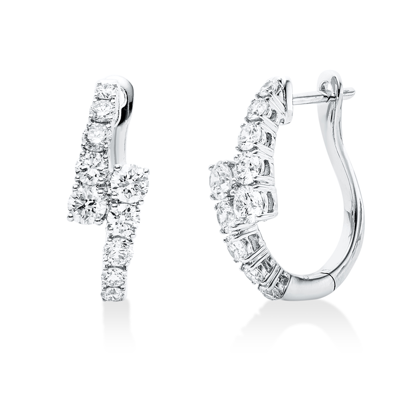 Modern Woman Creolen Weißgold 18kt 1ct
