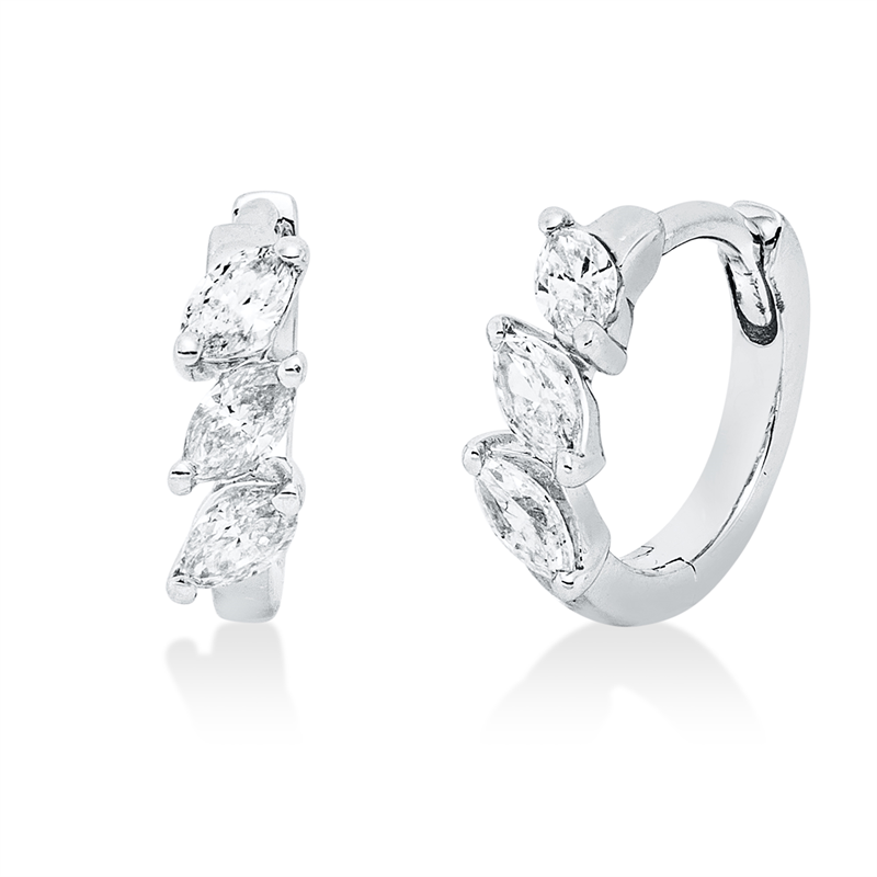 Modern Woman Creolen Weißgold 18kt 0,27ct