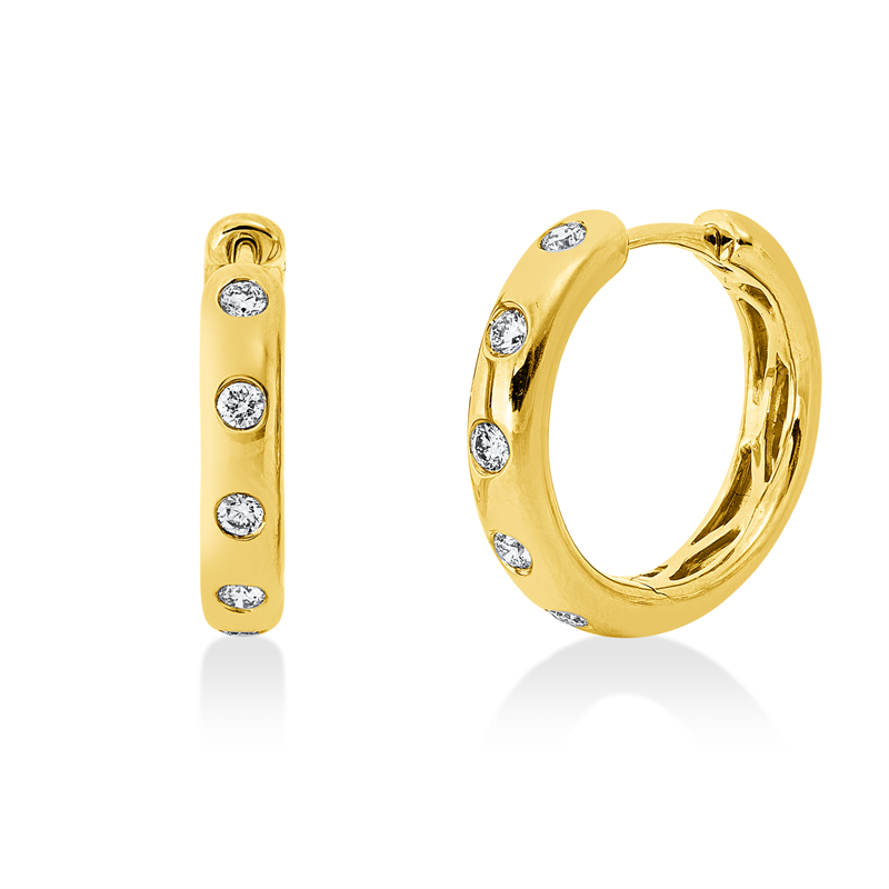 Modern Woman Creolen Gelbgold 18kt 0,2ct