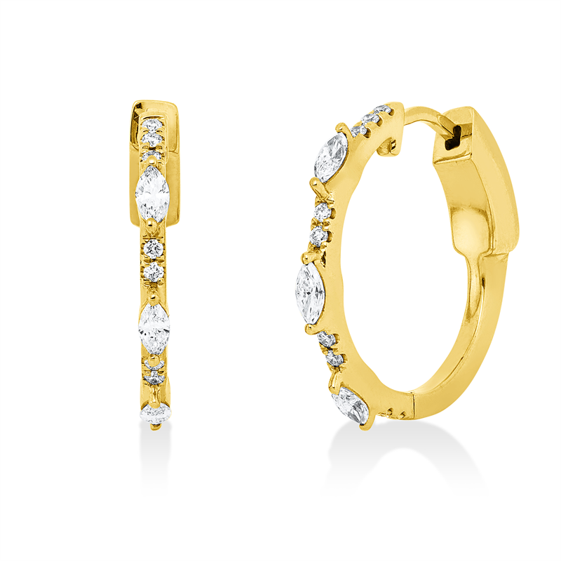 Modern Woman Creolen Gelbgold 18kt 0,51ct
