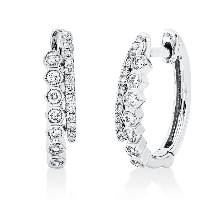 Modern Woman Creolen Weißgold 18kt 0,25ct