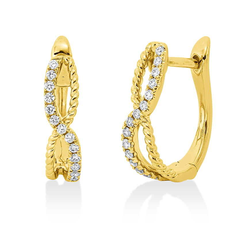 Modern Woman Ohrschmuck Gelbgold 18kt 0,19ct