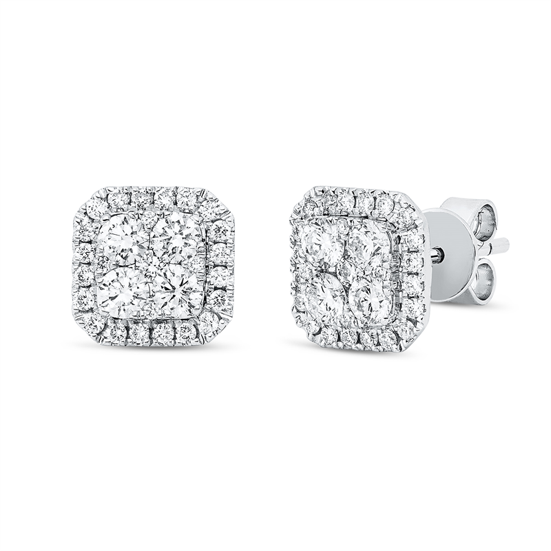 Illusion Classic Ohrstecker Weißgold 18kt 1,15ct