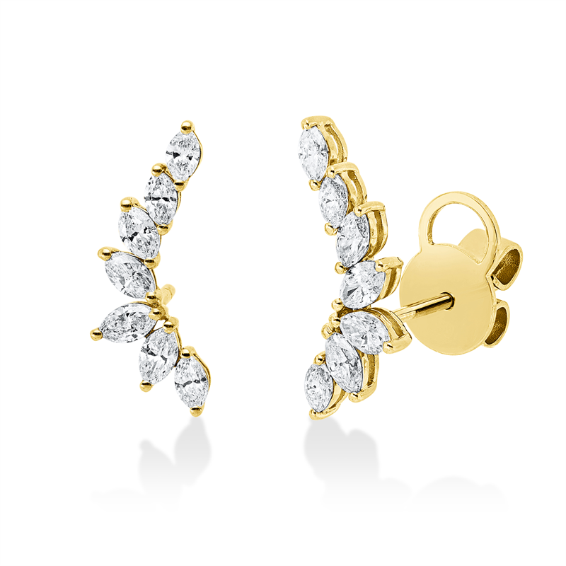 Modern Woman Ohrstecker Gelbgold 18kt 0,87ct