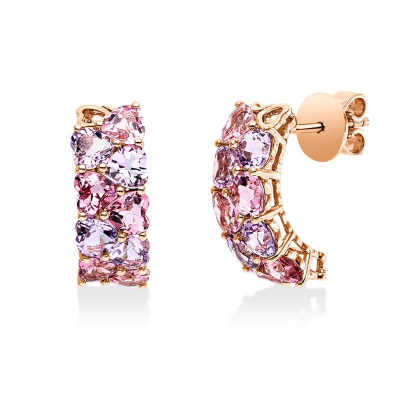 Farbstein Fashion Ohrstecker Rotgold 18kt