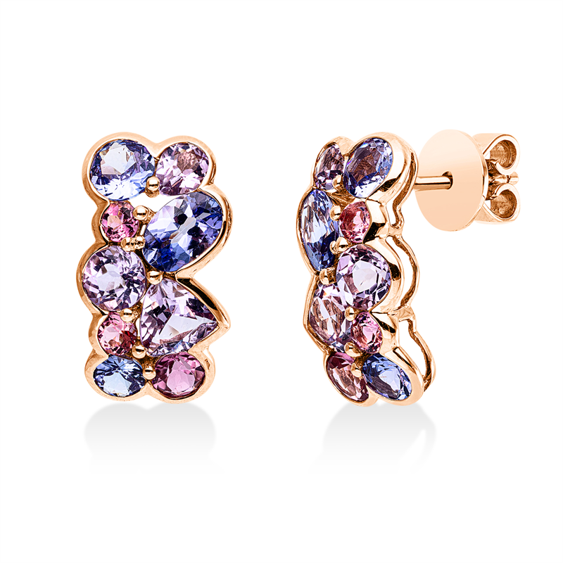 Farbstein Fashion Ohrstecker Rotgold 18kt