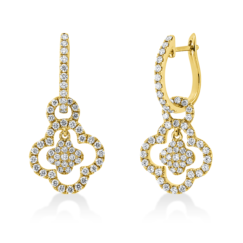 Modern Woman Ohrschmuck Gelbgold 18kt 0,76ct