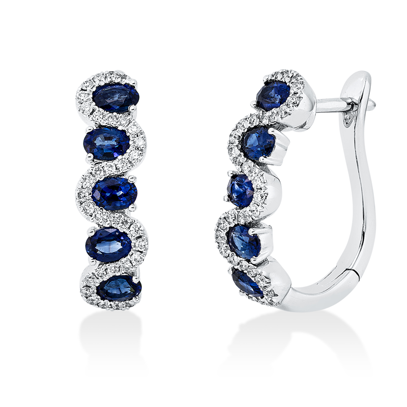 Farbstein Classic Ohrschmuck Weißgold 18kt 0,22ct