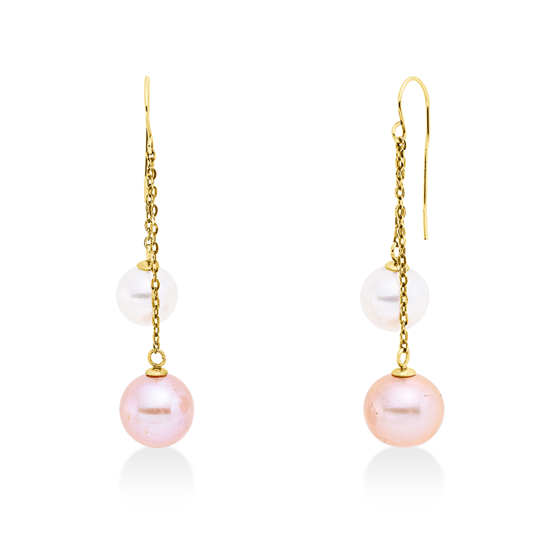 Perle Ohrhänger Gelbgold 14kt