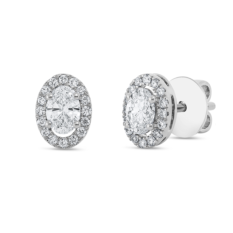 Illusion Classic Ohrstecker Weißgold 18kt 0,69ct