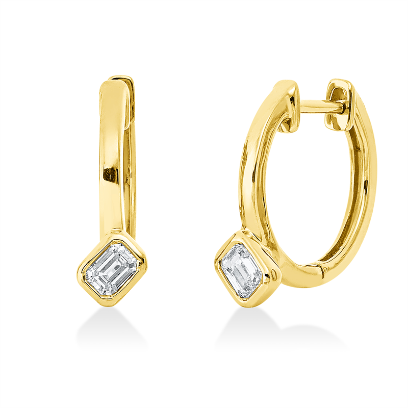 Baguette Creolen Gelbgold 18kt Ref-2Y232