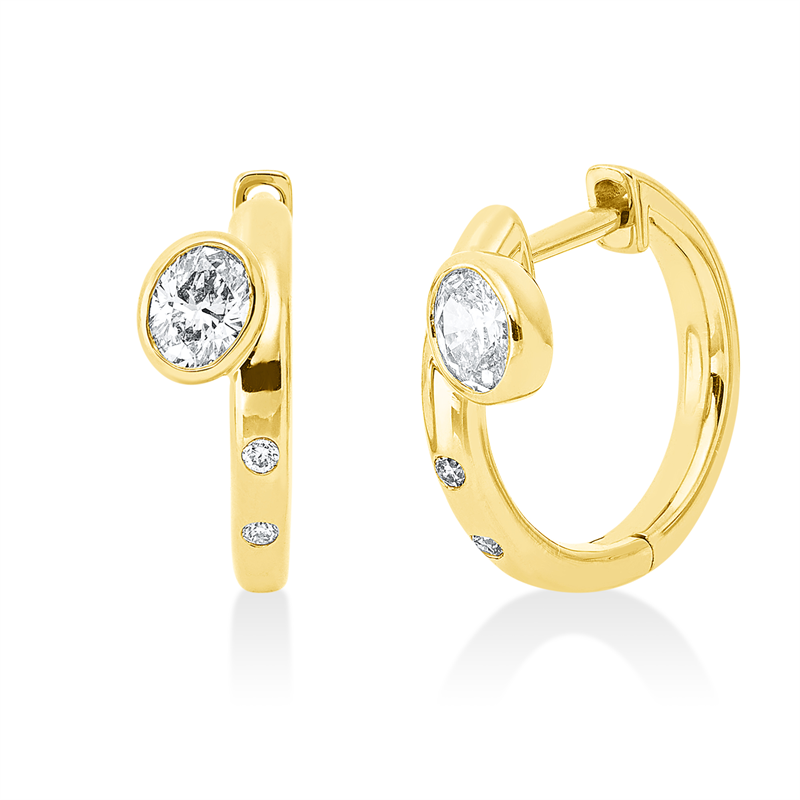 Modern Woman Creolen Gelbgold 18kt 0,48ct