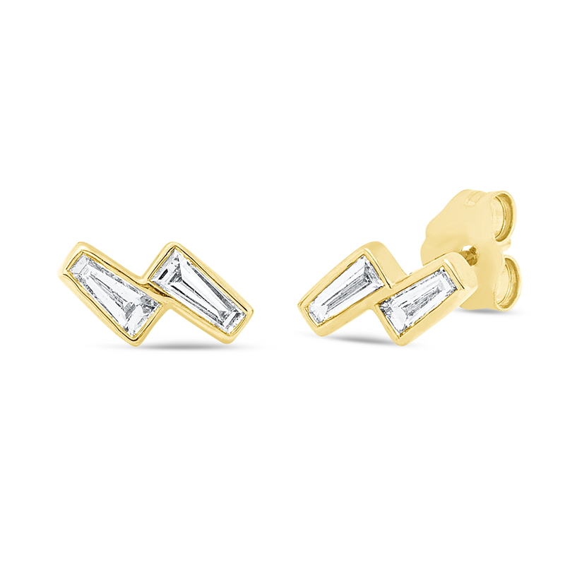 Baguette Ohrstecker Gelbgold 18kt 0,31ct