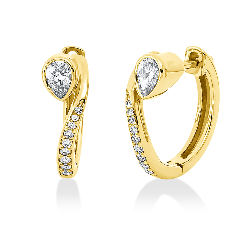 Modern Woman Creolen Gelbgold 18kt 0,4ct