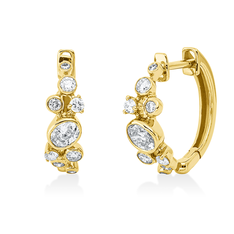 Modern Woman Creolen Gelbgold 18kt 0,68ct
