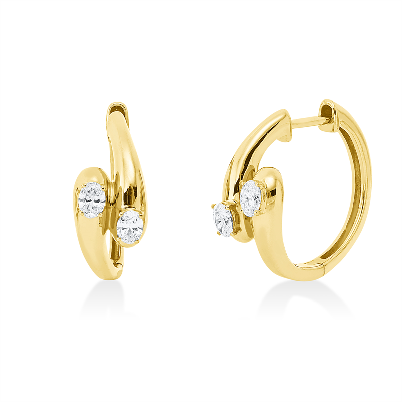 Modern Woman Creolen Gelbgold 18kt 0,43ct