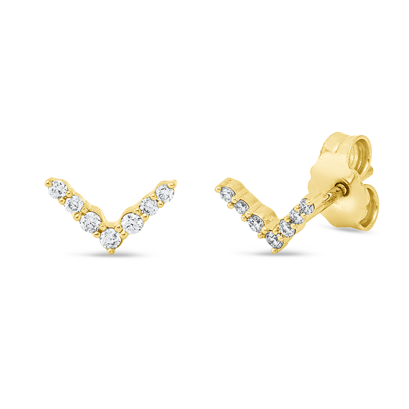 Modern Woman Ohrstecker Weißgold 18kt 0,11ct