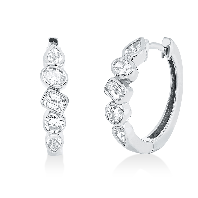 Modern Woman Creolen Weißgold 18kt 0,8ct