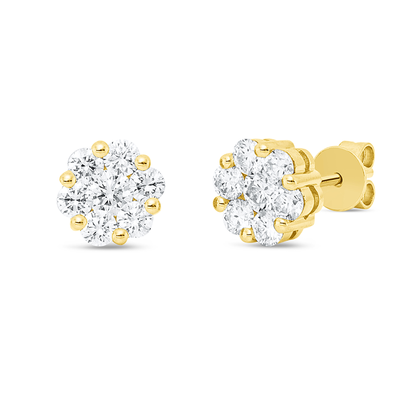 Illusion Classic Ohrstecker Gelbgold 18kt 0,98ct