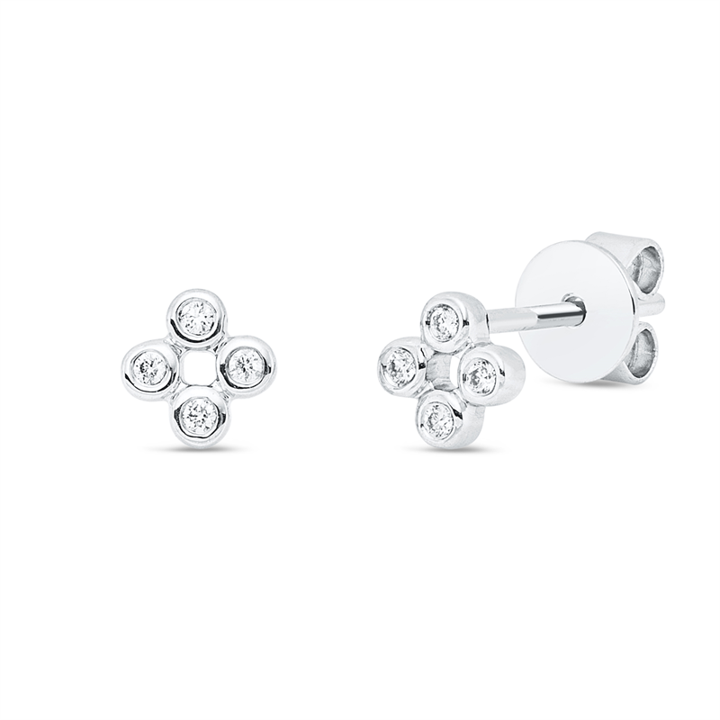 Modern Woman Ohrstecker Weißgold 18kt 0,05ct