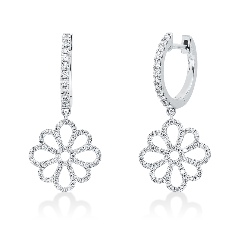 Modern Woman Ohrschmuck Weißgold 18kt 0,42ct