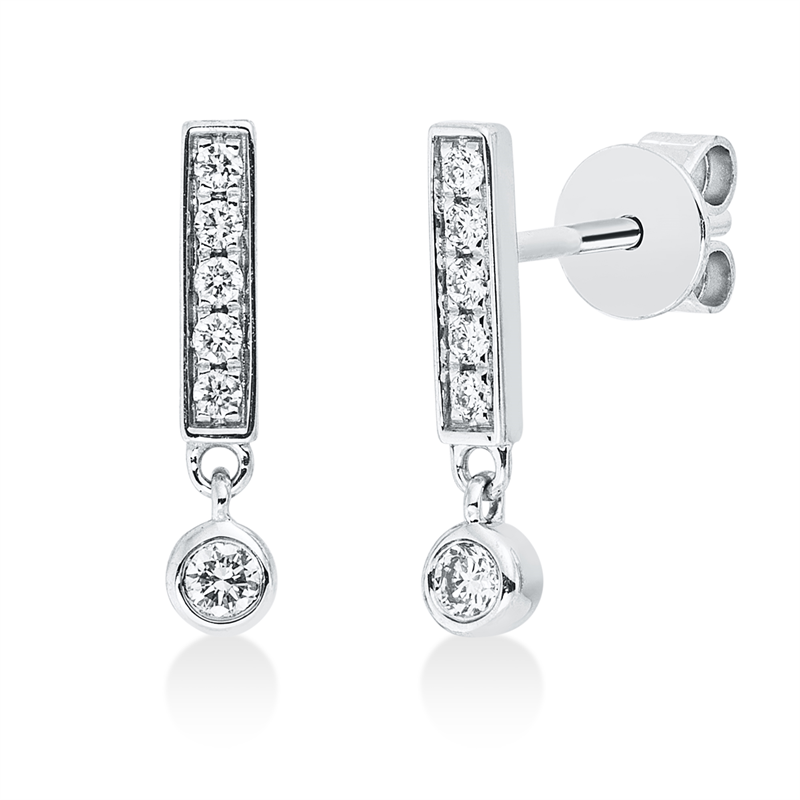 Modern Woman Ohrstecker Weißgold 18kt 0,15ct