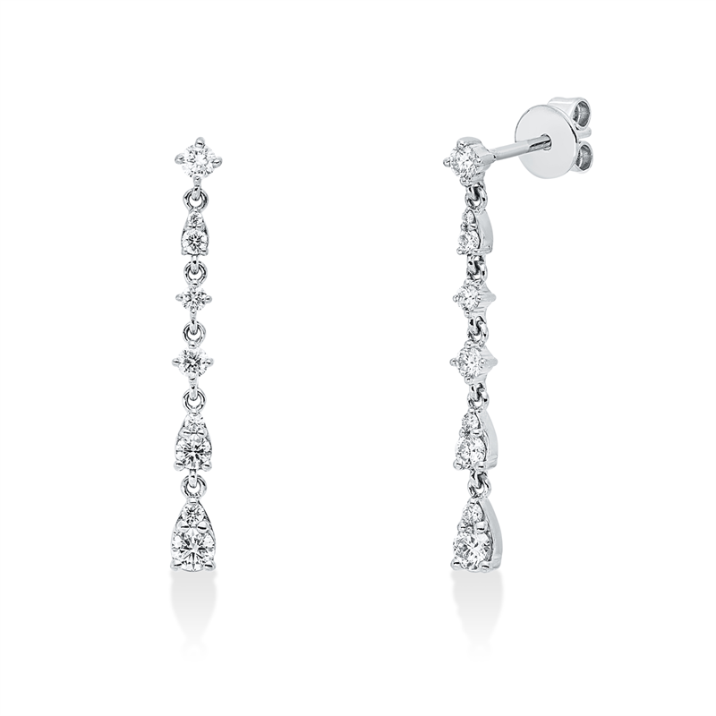 Modern Woman Ohrschmuck Weißgold 18kt 0,45ct