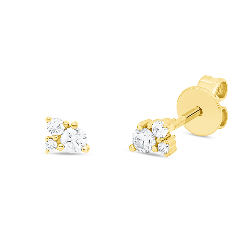 Modern Woman Ohrstecker Gelbgold 18kt 0,15ct
