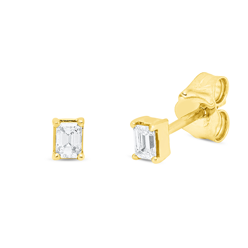 Solitaire Ohrstecker Gelbgold 18kt 0,16ct