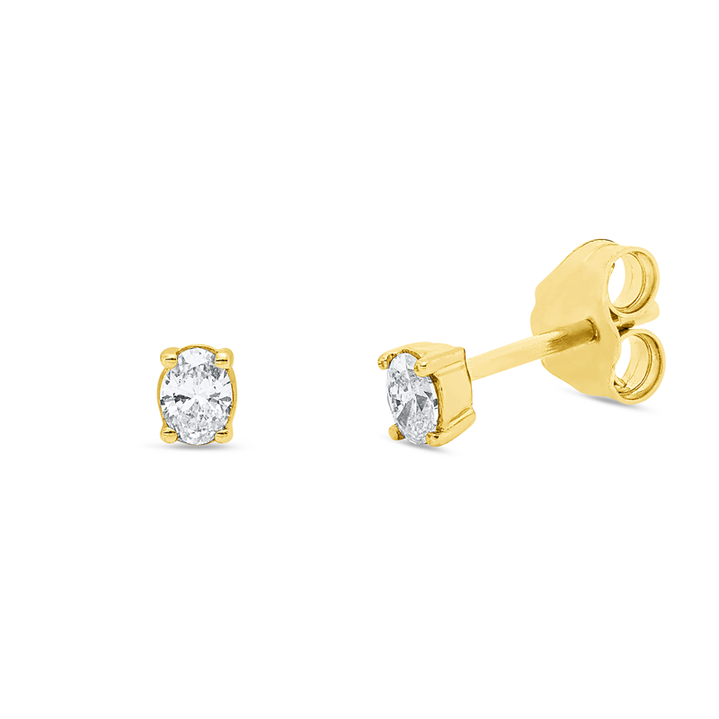 Solitaire Ohrstecker Weißgold 18kt 0,16ct