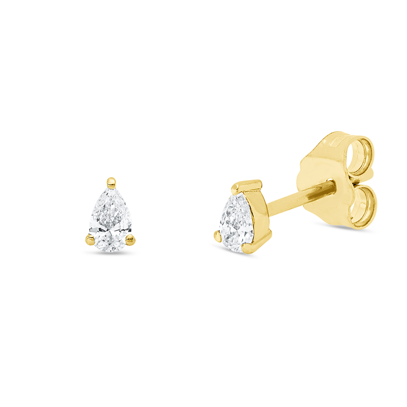 Solitaire Ohrstecker Weißgold 18kt 0,16ct
