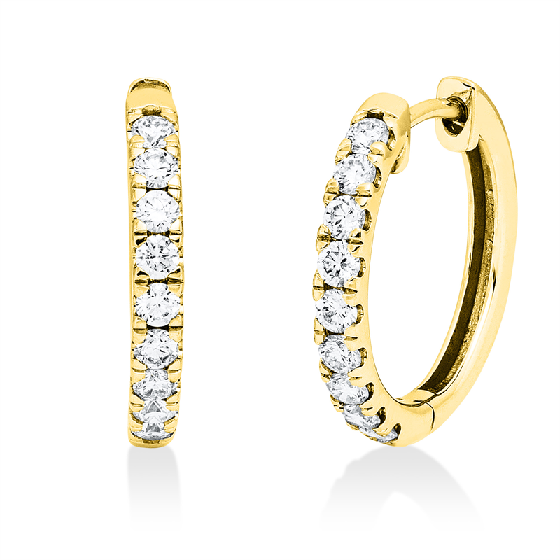Modern Woman Creolen Gelbgold 18kt 0,47ct