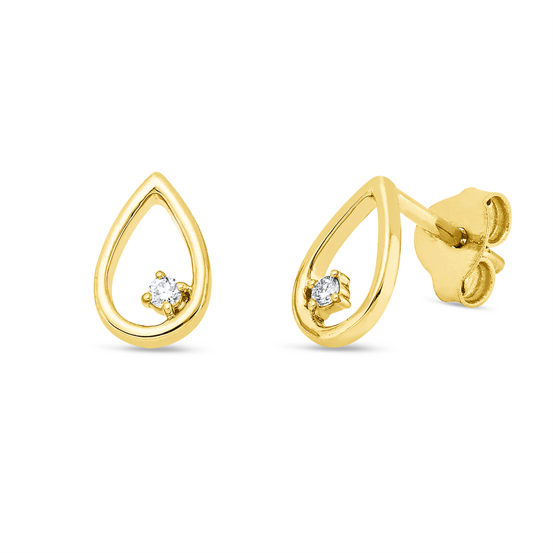Modern Woman Ohrstecker Weißgold 18kt 0,03ct