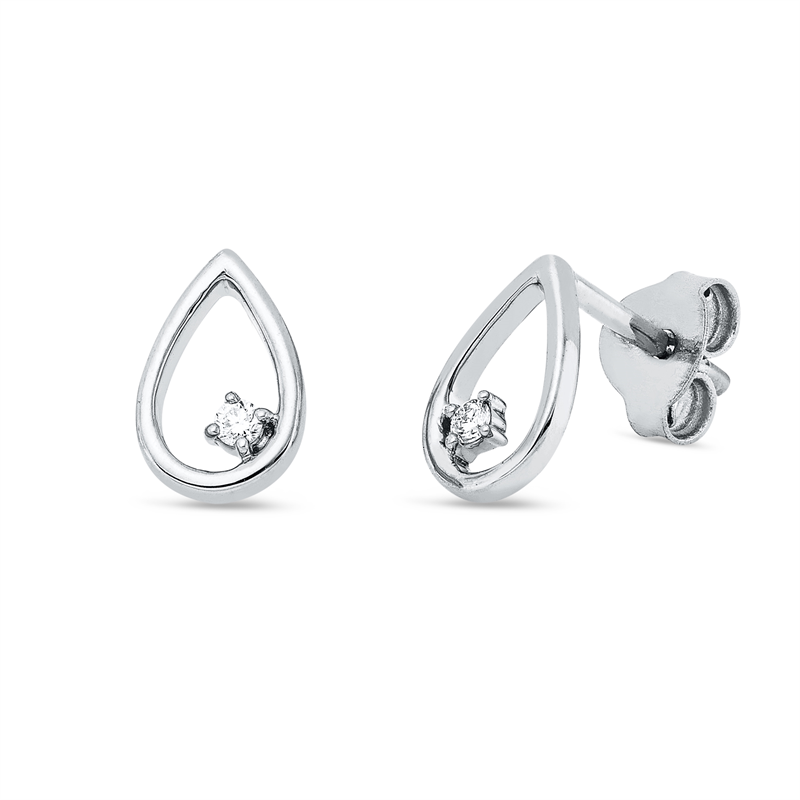 Modern Woman Ohrstecker Weißgold 18kt 0,03ct