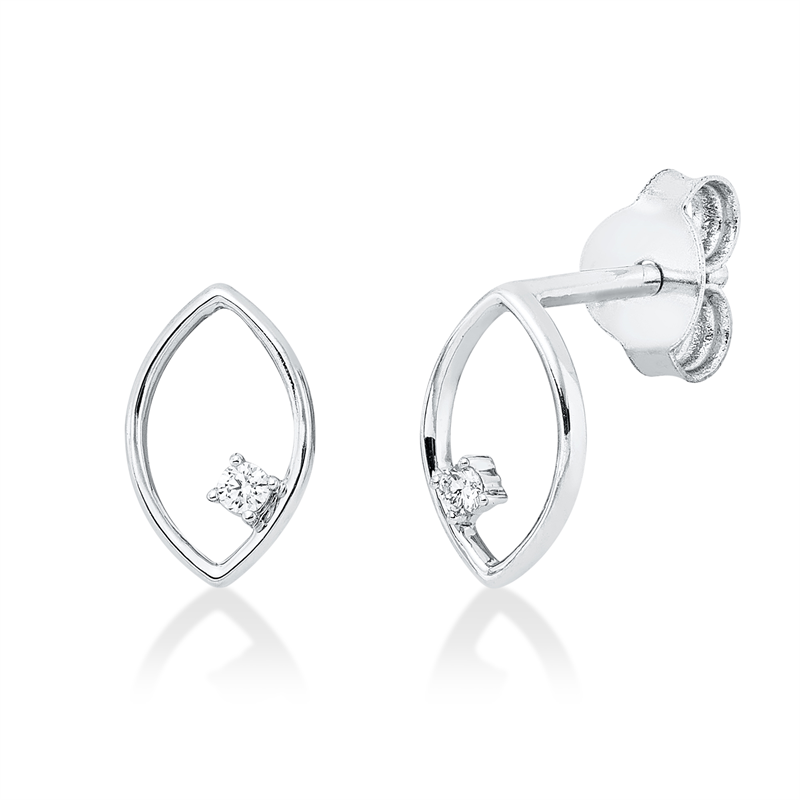 Modern Woman Ohrstecker Weißgold 18kt 0,03ct