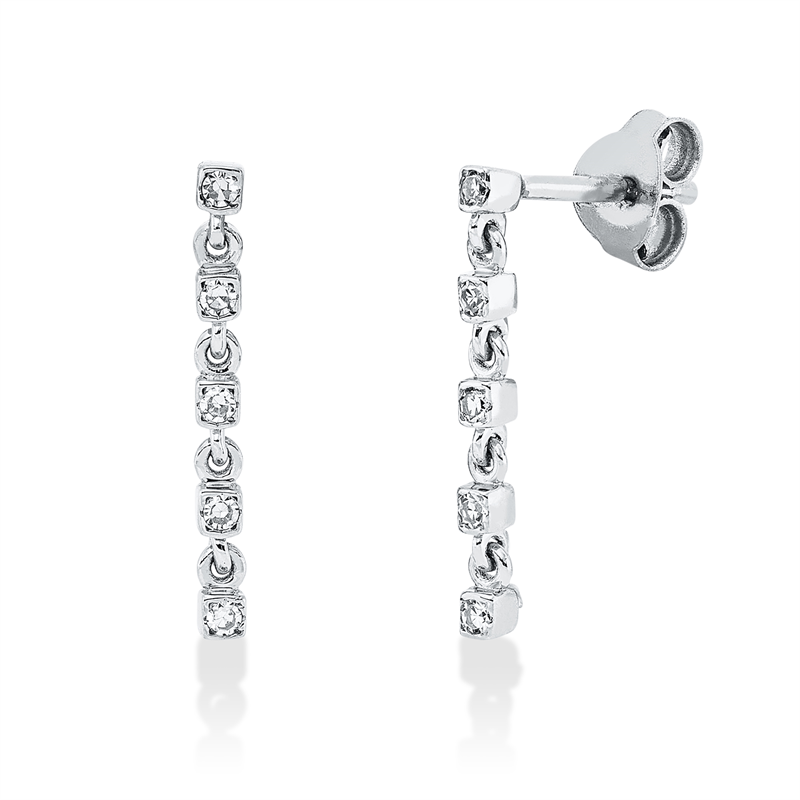 Modern Woman Ohrschmuck Weißgold 18kt 0,08ct