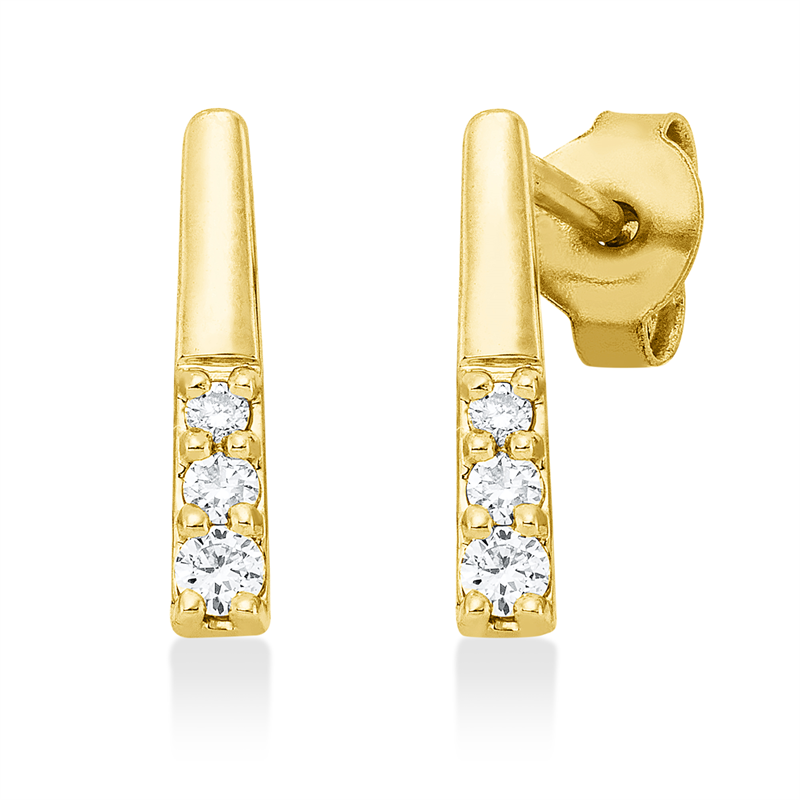 Modern Woman Ohrstecker Weißgold 18kt 0,1ct