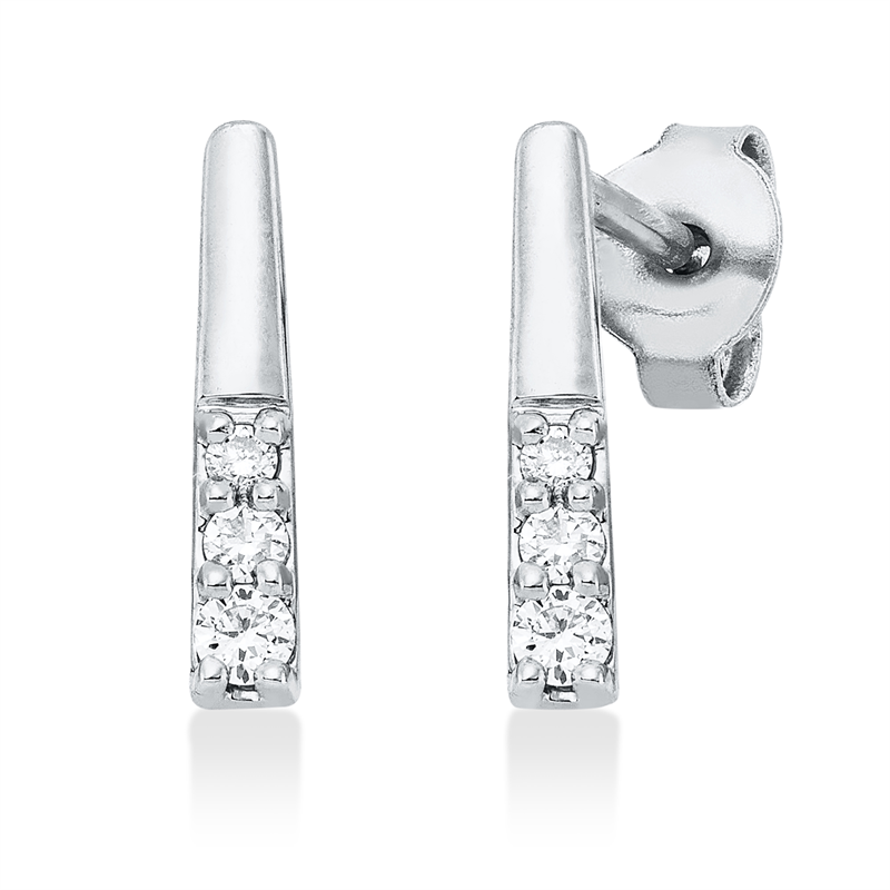 Modern Woman Ohrstecker Weißgold 18kt 0,1ct