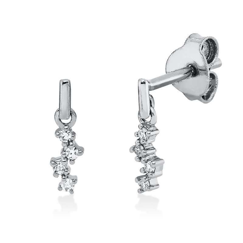 Modern Woman Ohrschmuck Weißgold 18kt 0,04ct