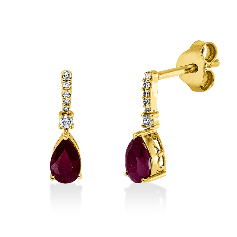 Farbstein Classic Ohrschmuck Weißgold 18kt 0,05ct