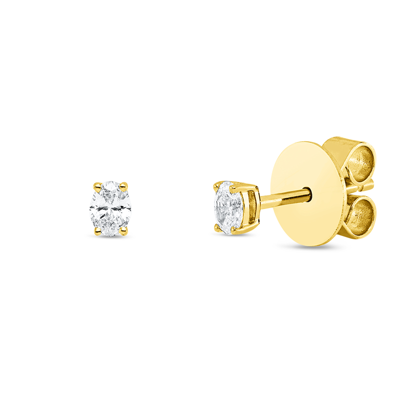 Solitaire Ohrstecker Weißgold 18kt 0,21ct