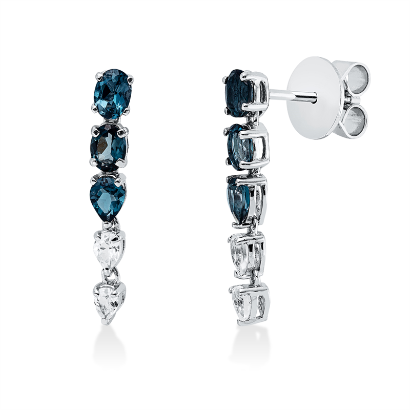 Farbstein Fashion Ohrschmuck Weißgold 18kt