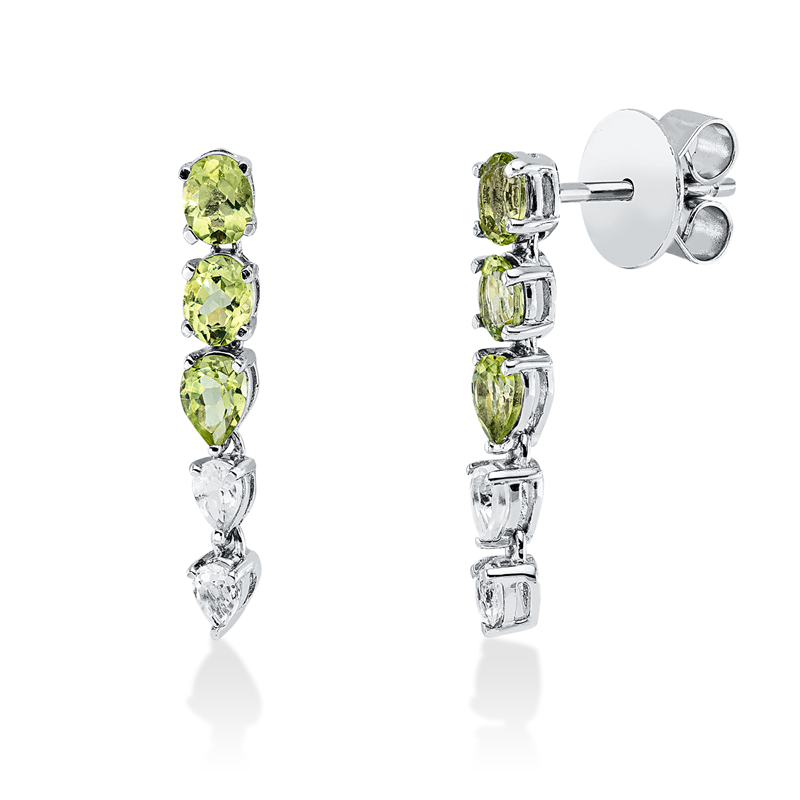 Farbstein Fashion Ohrschmuck Weißgold 18kt
