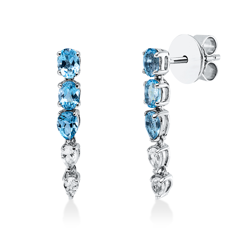 Farbstein Fashion Ohrschmuck Weißgold 18kt