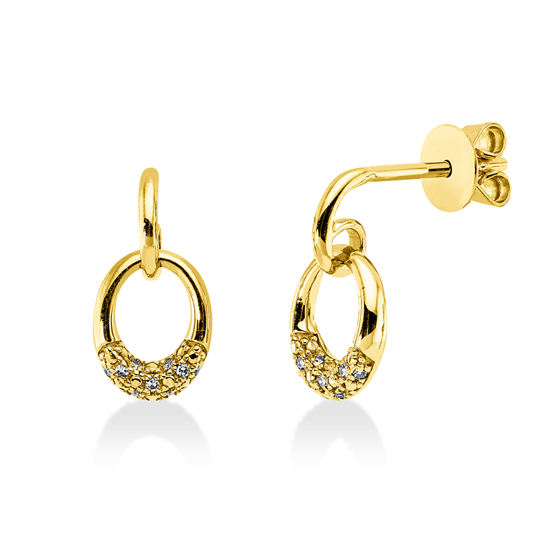Modern Woman Ohrschmuck Gelbgold 18kt 0,04ct