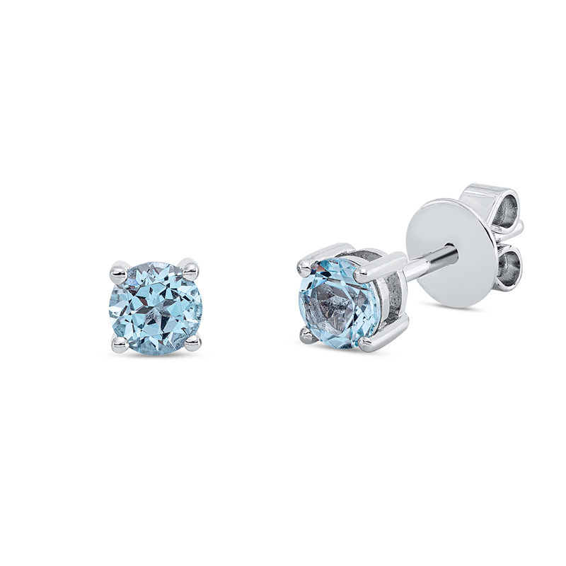 Farbstein Fashion Ohrstecker Weißgold 18kt