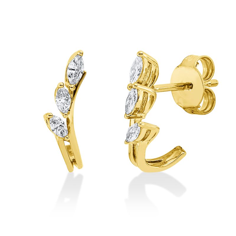 Modern Woman Ohrschmuck Gelbgold 18kt 0,25ct
