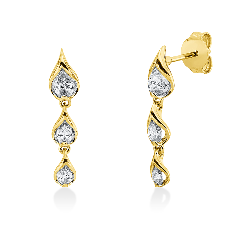 Modern Woman Ohrschmuck Gelbgold 18kt 0,63ct