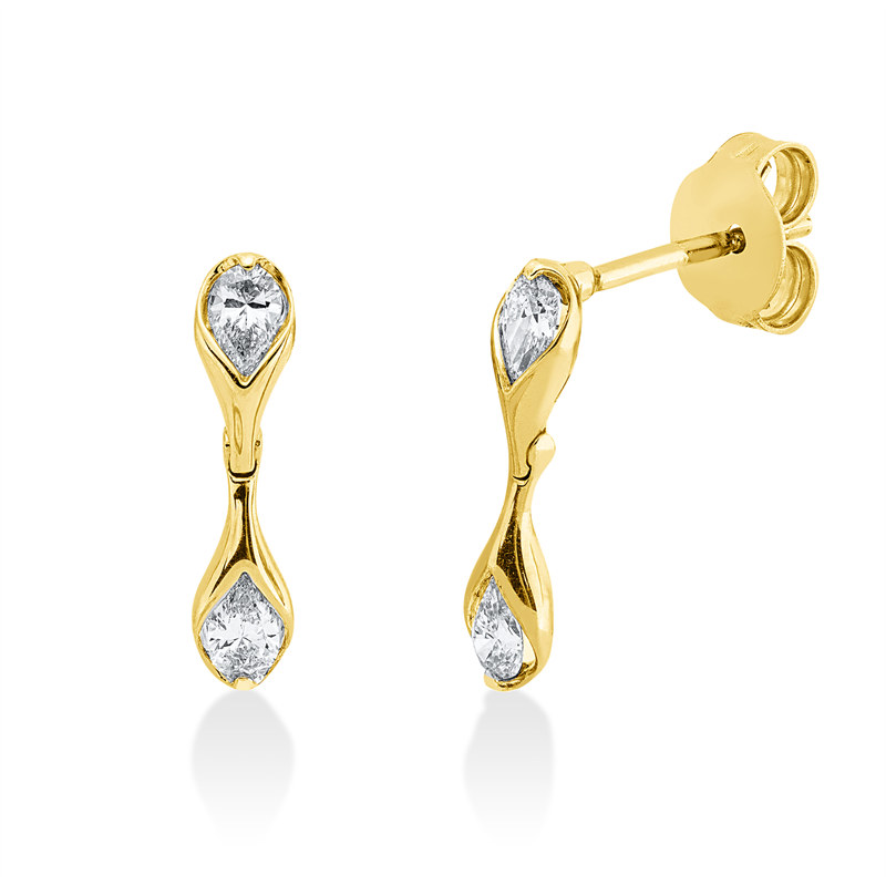 Modern Woman Ohrschmuck Gelbgold 18kt 0,37ct