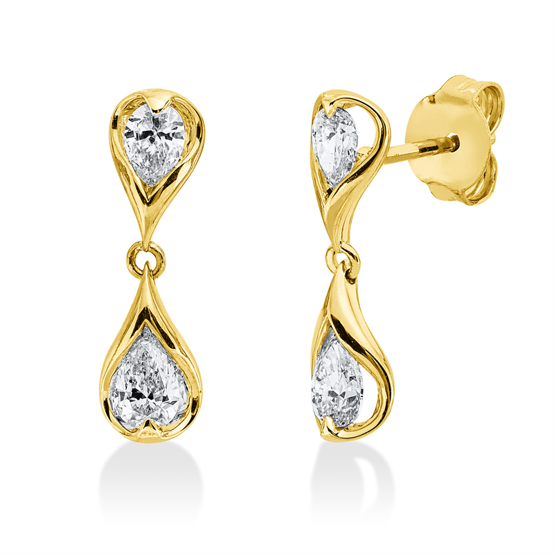 Modern Woman Ohrschmuck Gelbgold 18kt 0,7ct